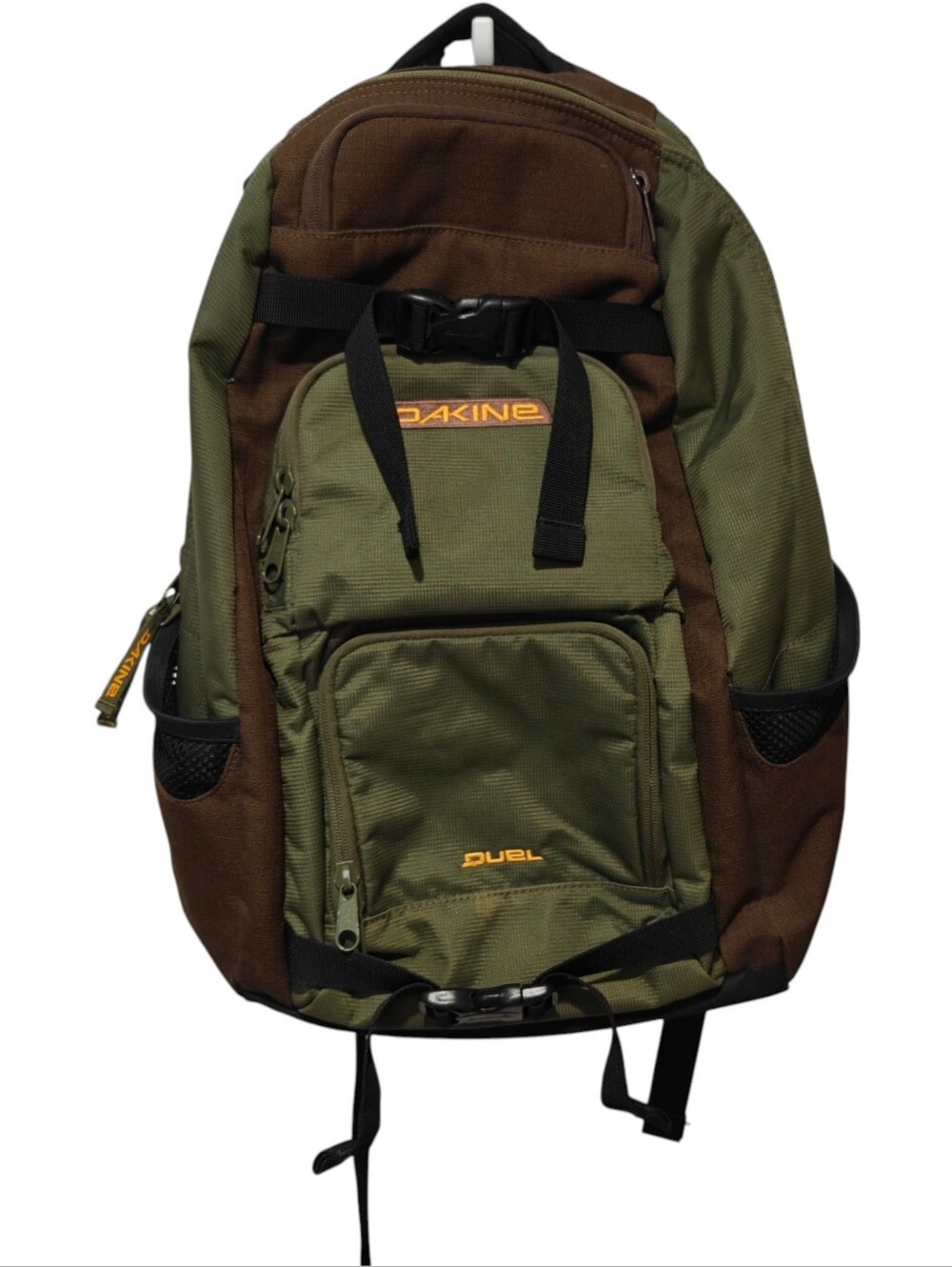 Dakine Duel Backpack Army Green Gorpcore Hiking Loaded Pockets